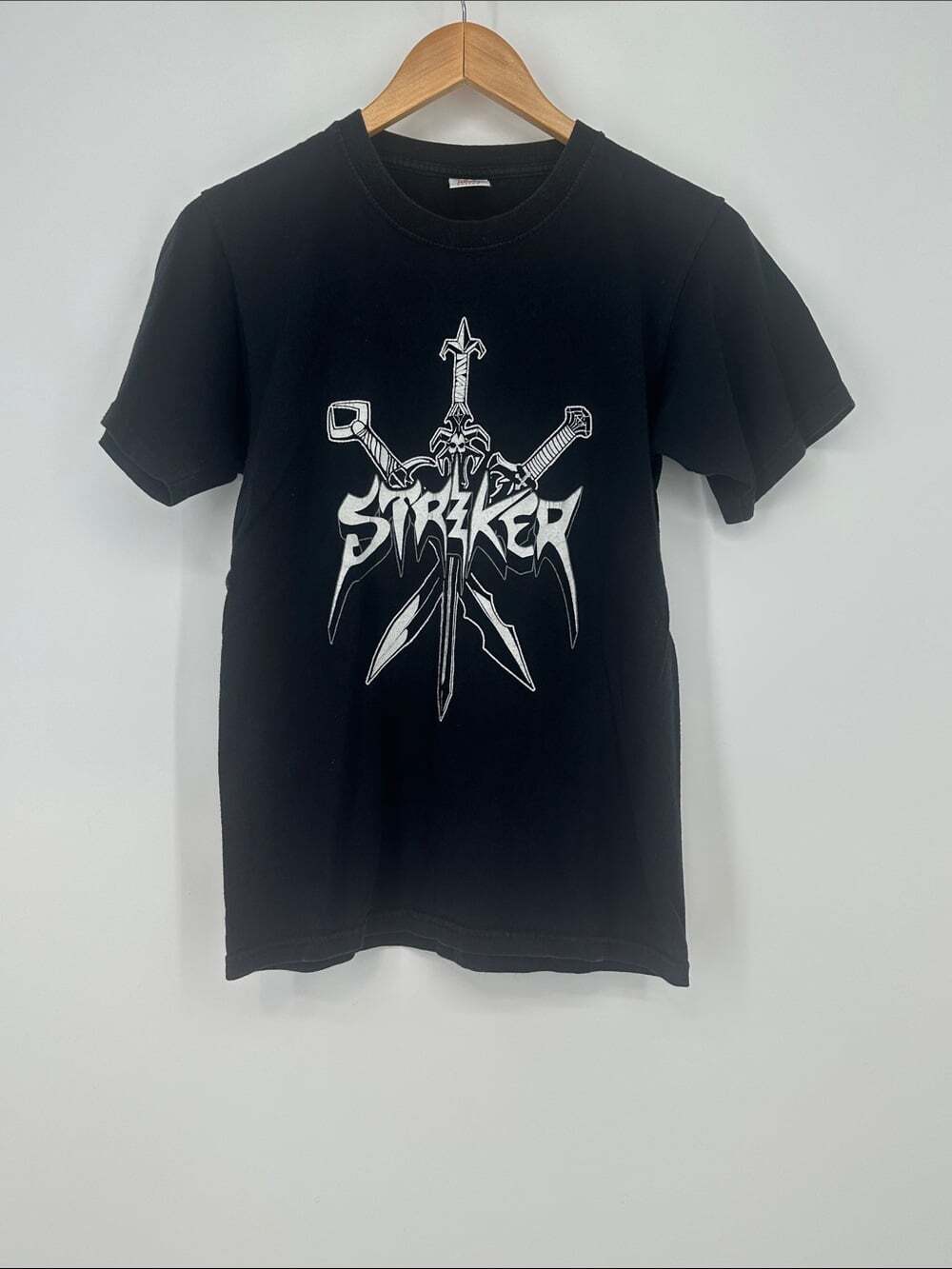 Striker Sword Logo Heavy Metal Band Graphic Tee - Black Size Small